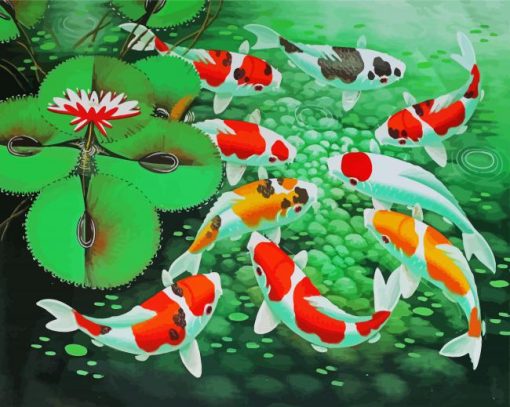 Beautiful Koi Fish Paint By Number