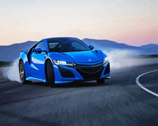 Blue Acura NSX Paint By Number