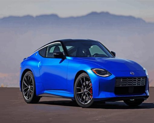 Blue Nissan Z Car Paint By Number