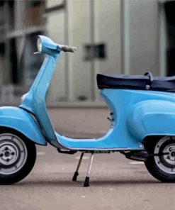 Blue Vespa Scooter Paint By Number