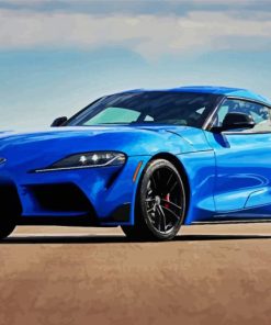 Blue Toyota Supra Mark IV Paint By Number