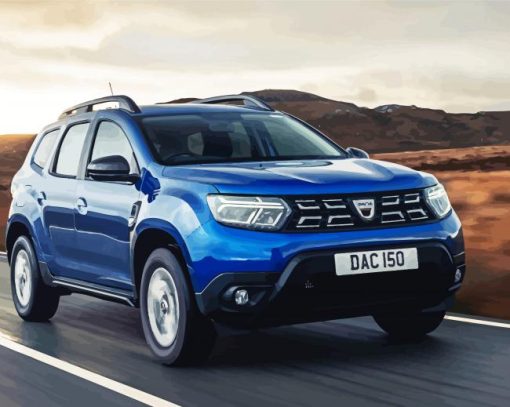 Blue Dacia Duster Paint By Number