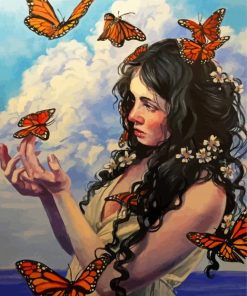 Butterfly Woman paint by numbers