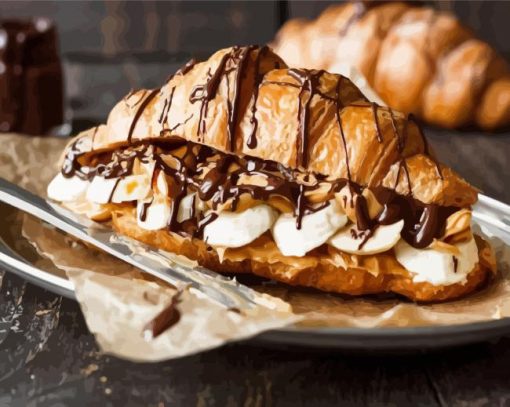 Chocolate Croissant Paint By Number