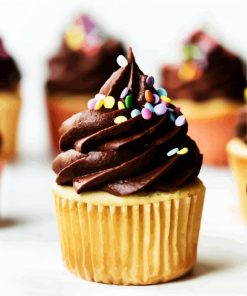 Chocolate Cupcake Paint By Number
