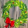 Christmas Wreath Illustration paint by numbers