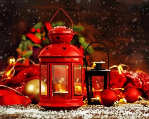 Christmas Lantern Paint By Number
