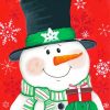Christmas Snow Man paint by numbers