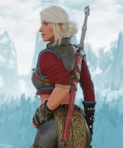 Ciri Witcher paint by numbers