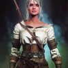 Ciri from Witcher paint by numbers