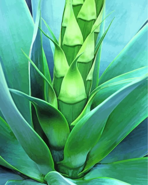 Close Up Agave Paint By Number