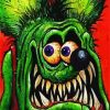 Close Up Rat Fink paint by numbers