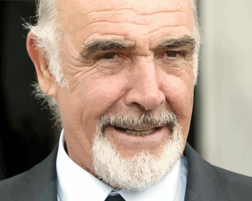 Close Up Sean Connery paint by numbers