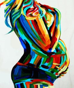 Colorful Pregnant paint by numbers