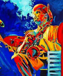 Colorful Saxophone Man Paint By Number