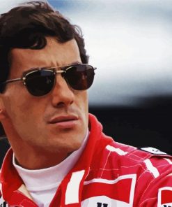 Ayrton Senna Wearing Glasses Paint By Number
