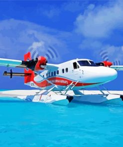 Cool Aesthetic Seaplane paint by numbers