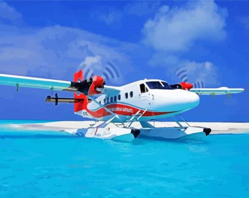Cool Aesthetic Seaplane paint by numbers