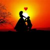 Couple in Love Silhouette paint by numbers