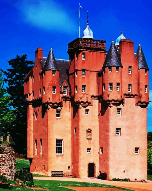 Craigievar Castle in Alford Scotland paint by numbers