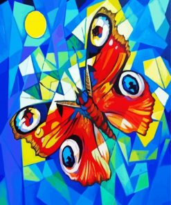 Cubism Butterfly paint by numbers