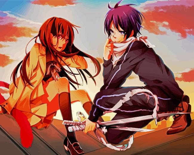 Cute Noragami Anime paint by numbers