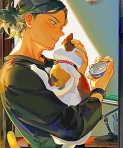 Cute Aizawa And His Cat Paint By Number