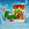 Cute Christmas House paint by numbers