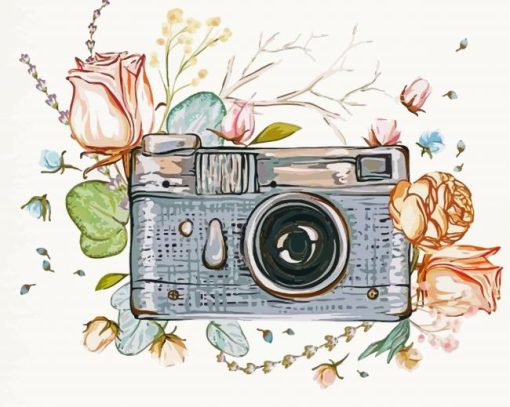 Cute Retro Camera Paint By Number