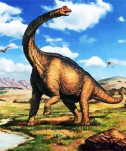 Diplodocus Dinosaur paint by numbers