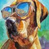 Dog Wearing Glasses Paint By Number