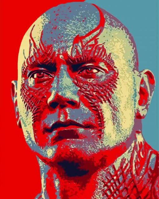 Drax Marvel paint by numbers