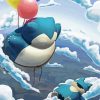 Flying Snorlax paint by numbers
