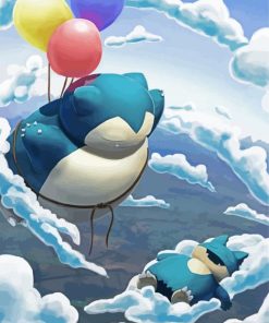 Flying Snorlax paint by numbers