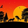 Fox Silhouette Paint By Number