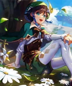 Genshin Impact Venti Anime Girl paint by numbers