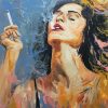 Girl Smoking paint by numbers