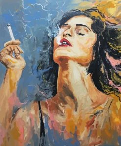 Girl Smoking paint by numbers