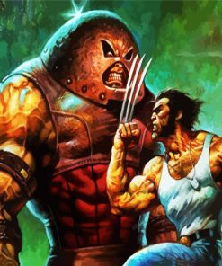 Juggernaut and Wolverine paint by numbers