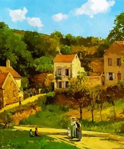 The Hermitage at Pontoise Pissarro Art Paint By Number