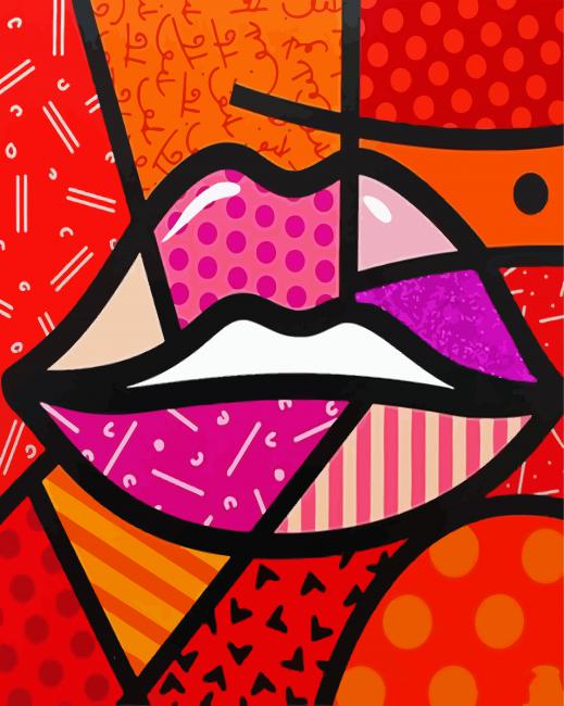 Lips Art paint by numbers