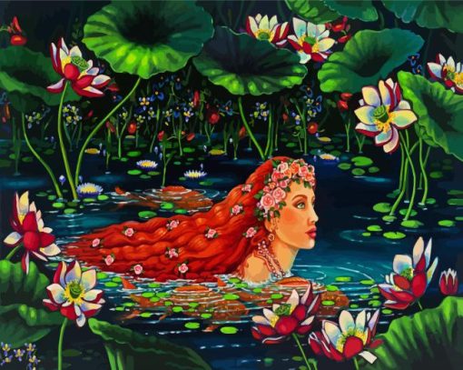 Lotus Mermaid Paint By Number