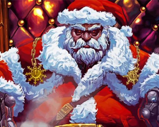 Mad Santa paint by numbers