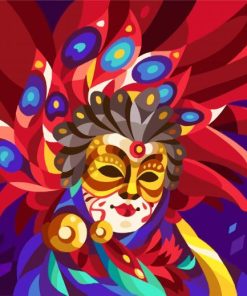 Masked Lady Paint By Number