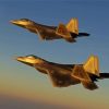 Military F22 Raptor Planes paint by numbers