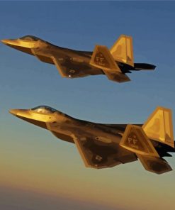 Military F22 Raptor Planes paint by numbers