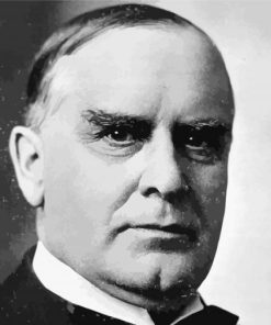 Monochrome William McKinley illustration Paint By Number
