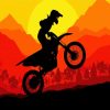 Motocross Silhouette paint by numbers