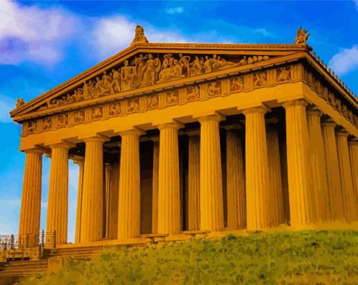 Nashville Parthenon paint by numbers