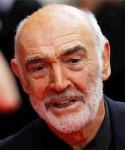 Old Sean Connery Actor paint by numbers